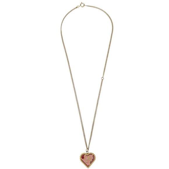Chanel Heart Chain Pendant Necklace Gold 05P 165187 - Picture 1 of 4